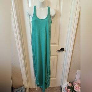 Rusty Surf Cora Maxi Dress w/ Cinched Drawstring at Ankle Size Small | EUC